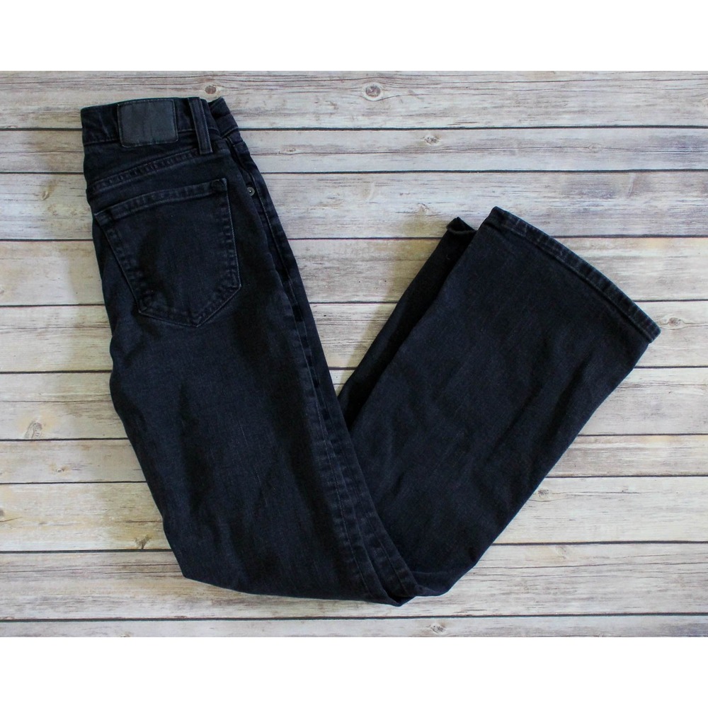Aeropostale Jeans Womens 4 x 30 Black Stretch Denim Flare High Rise